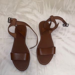 MADEWELL brown ankle strap sandals